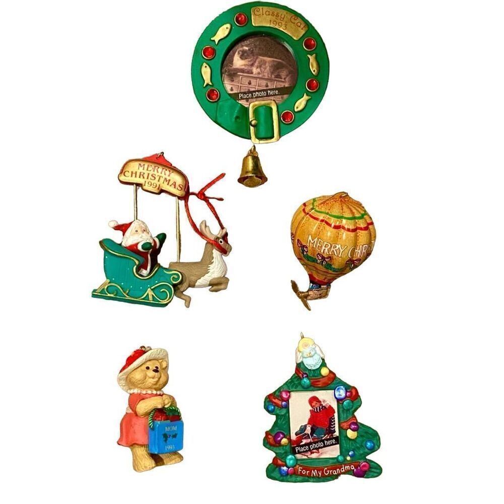 Vintage Hallmark Ornament Lot Set of 5 Bundle